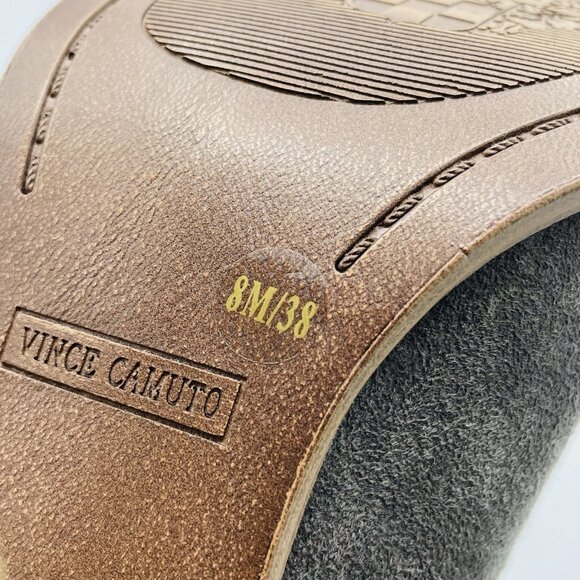 Vince Camuto Boots Womens Size 8 Gray Suede Leather Zip Ankle Heel Booties - Picture 10 of 11